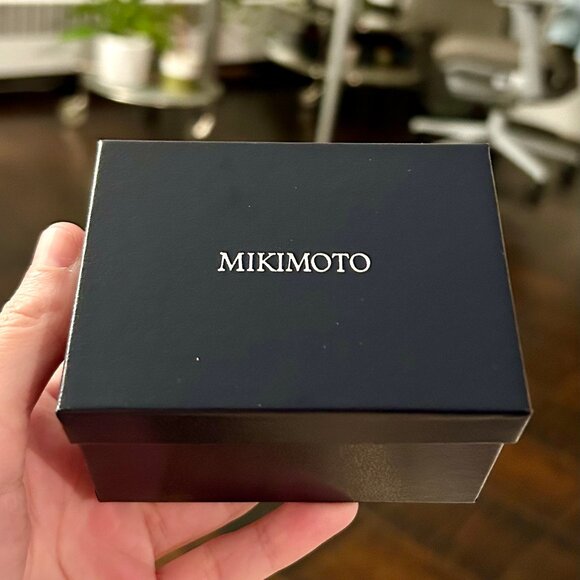 Mikimoto 18K Yellow Gold & 5MM White Cultured Pearl Stud Earrings - Picture 3 of 6